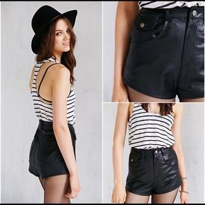 NWT high waisted faux leather shorts size 6